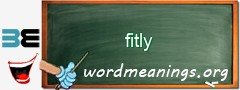 WordMeaning blackboard for fitly